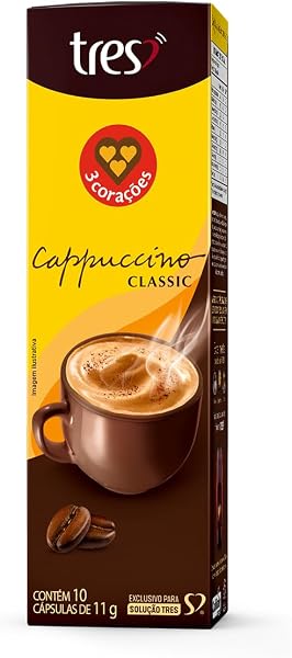 3 Corações Capsula de Cappuccino Classic TRES - 10 unidades